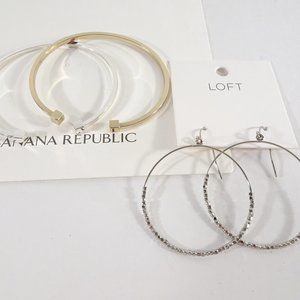 Banana Republic Cuff Ann Taylor Hoop Earrings